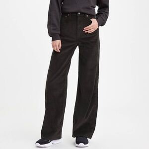 Levi’s Ribcage Wide Leg Black Corduroy Pants